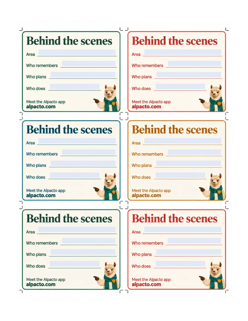 Fillable PDF of the cards with typing fields