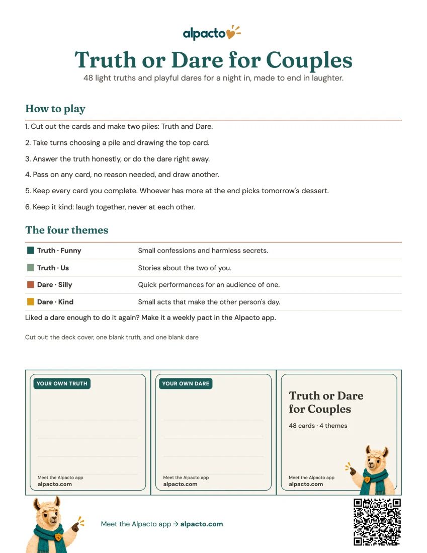 Multicolor design, the rules page and the cover card